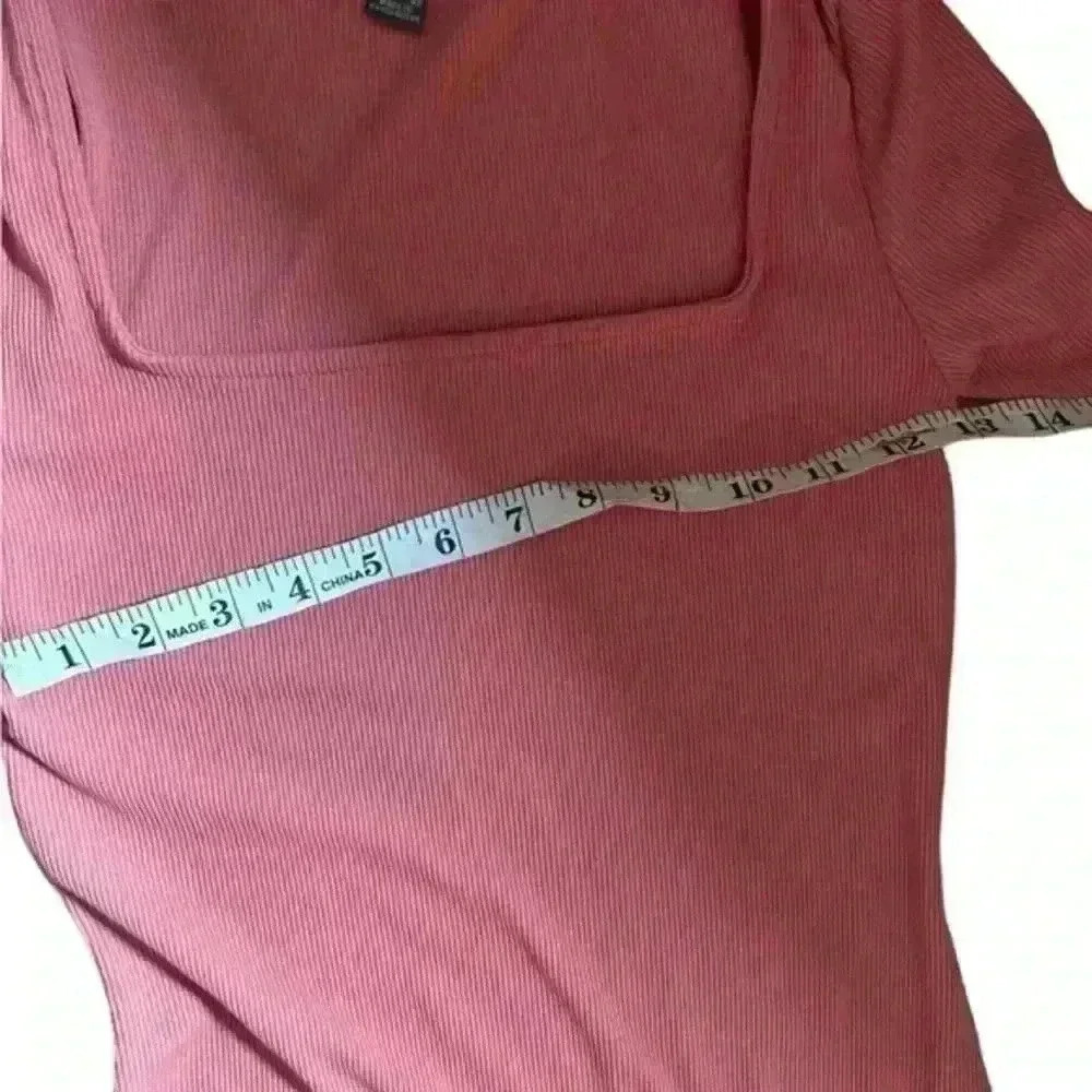 Primark Coral Rubbed Short‎ Sleeve Andre Dress, US 6 - Picture 6 of 8